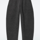 MERINO WOOL BARREL-LEG TROUSERS